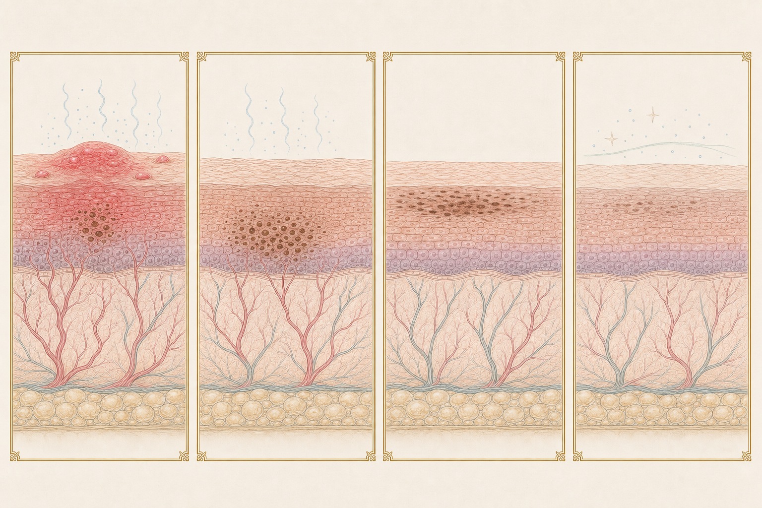 Post-inflammatory marks