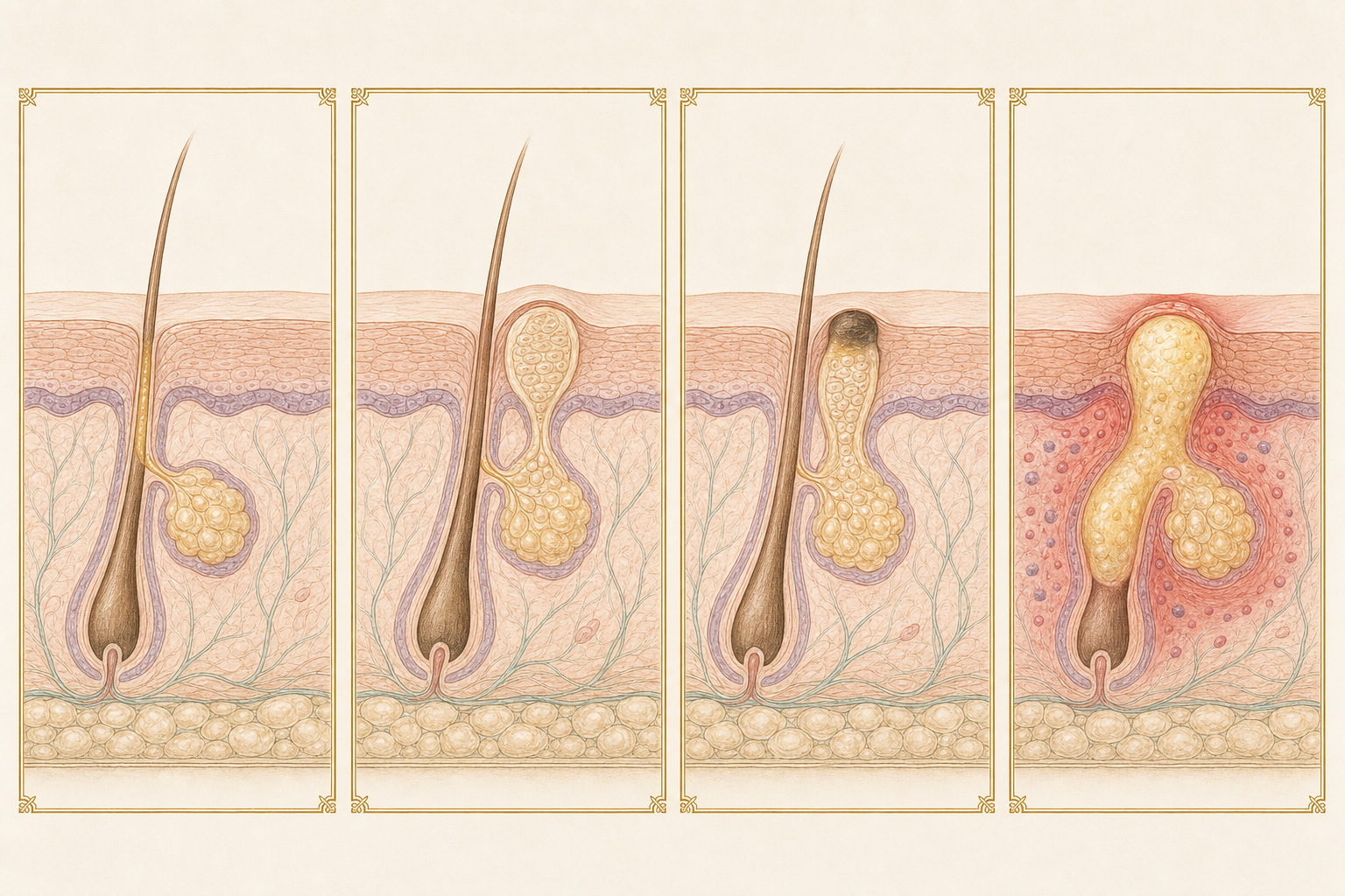 Sebum, comedones and active acne